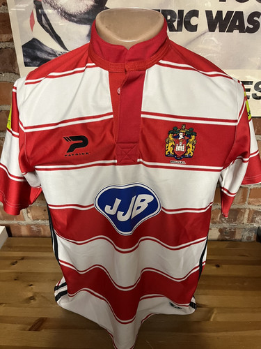 PATRICK WIGAN WARRIORS RUGBY LEAGUE HOME FOOTBALL SHIRT ADULT SIZE LARGE