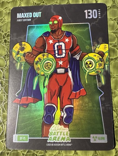 Maxed Out Glow Holo First Edition Bo Jackson Battle Arena BF-75 130 Maxey