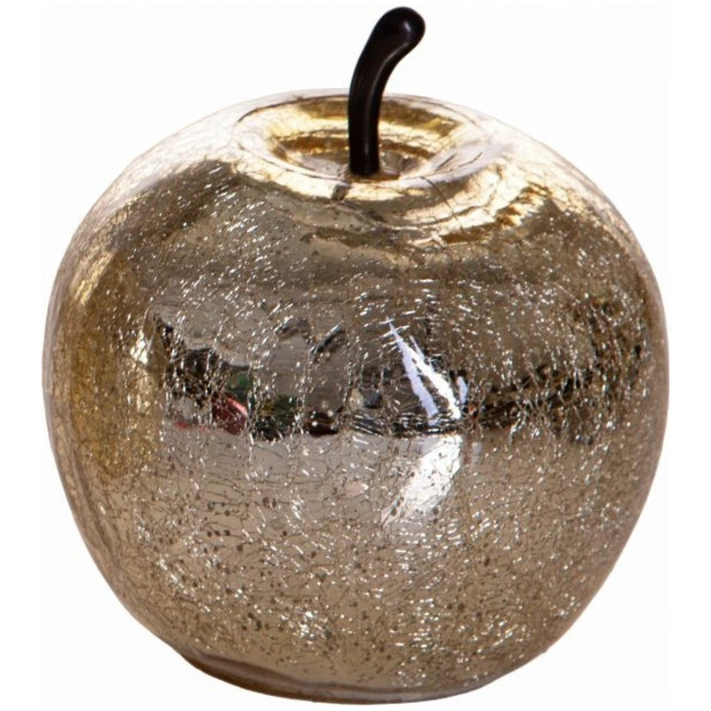 Mela Luminosa Vetro Oro BRANDANI 20 LED Lampada Decorativa Natale Luce Calda