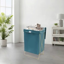 Laundry Basket Clothes Storage Hamper Clothing Holding Bag with Padding Board