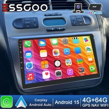 DAB+ KAM Carplay 4+64G Android 15 Autoradio GPS Für Seat Altea 2004-2015 Toledo