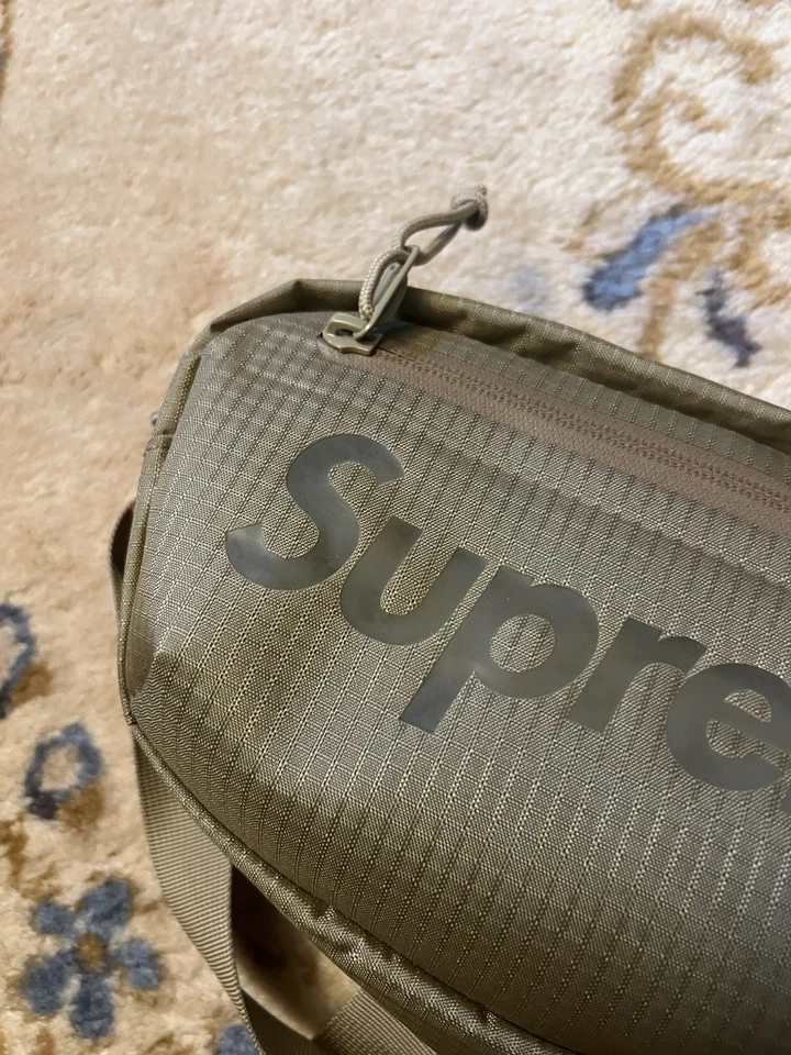 Supreme Marsupio Marsupio Tan Eco Nylon Impermeabile Esercito Marrone - Immagine 2 di 4