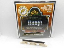 GHS PF135, 5 String Med LT Banjo String Set  GB-1 Bridge - 5/8" High