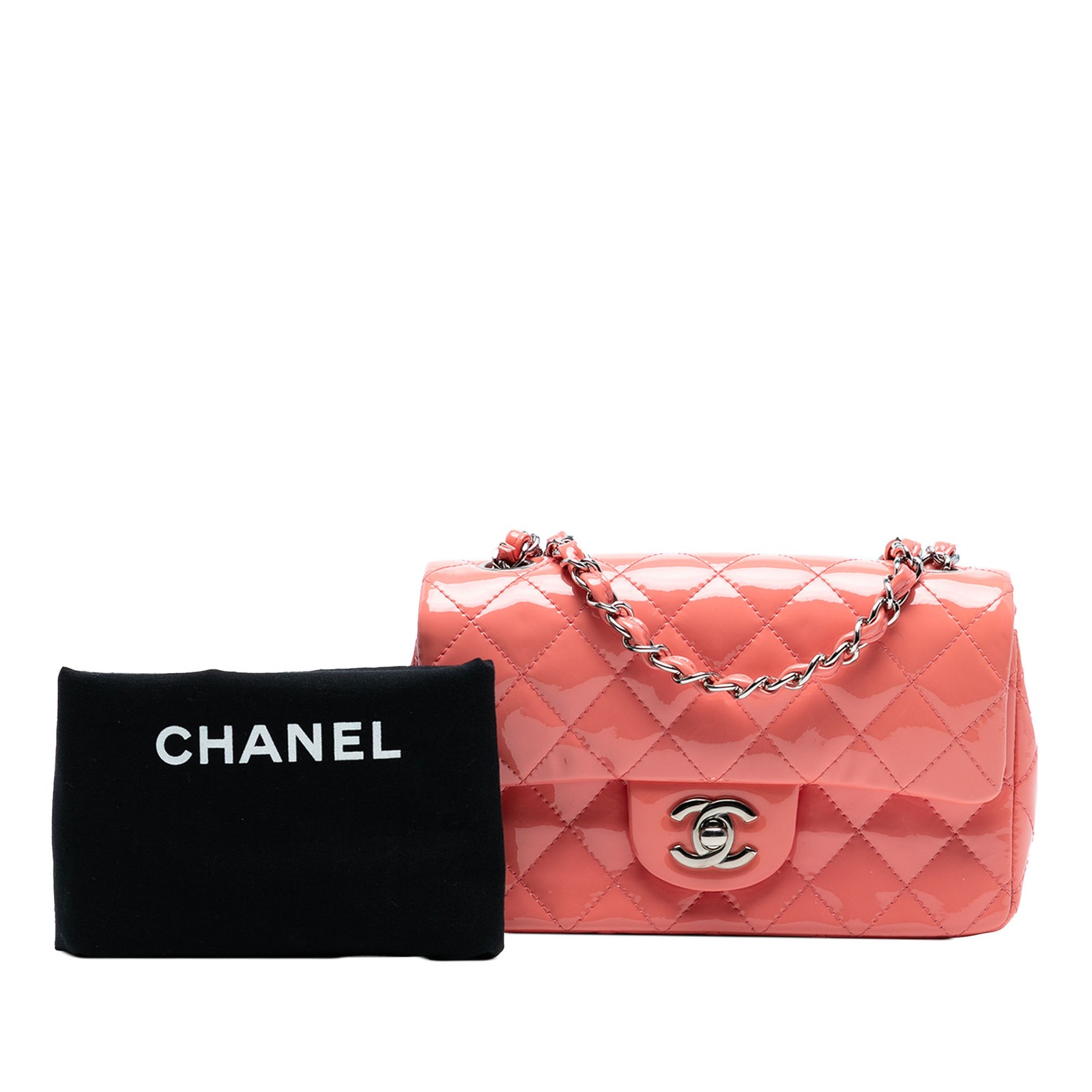 Authenticated Chanel Mini Rectangular Classic Pat… - image 8