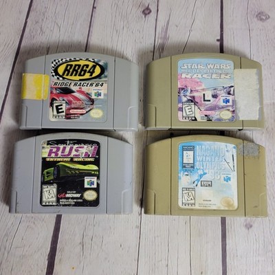 Nintendo 64 games 4 Pack Bundle Ridge Racer/Rush/Star Wars Racer/Nagano Olympics