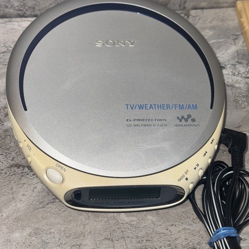 Sony Discman Walkman D-FJ210 Portable CD Player AM/FM Weather Radio Tested - Picture 1 of 12
