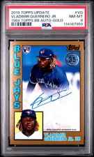 2019 TOPPS UPDATE 1984 TOPPS BASEBALL AUTOGRAPHS VG VLADIMIR GUERRERO JR. GOLD