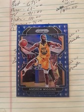 2021-22 Prizm 75th Ann.  Andrew Wiggins Blue Diamond Golden State Warriors...