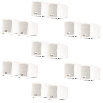 Acoustic Audio AA321W Indoor Mount Speakers 2800W White 7 Pair Pack AA321W-7Pr