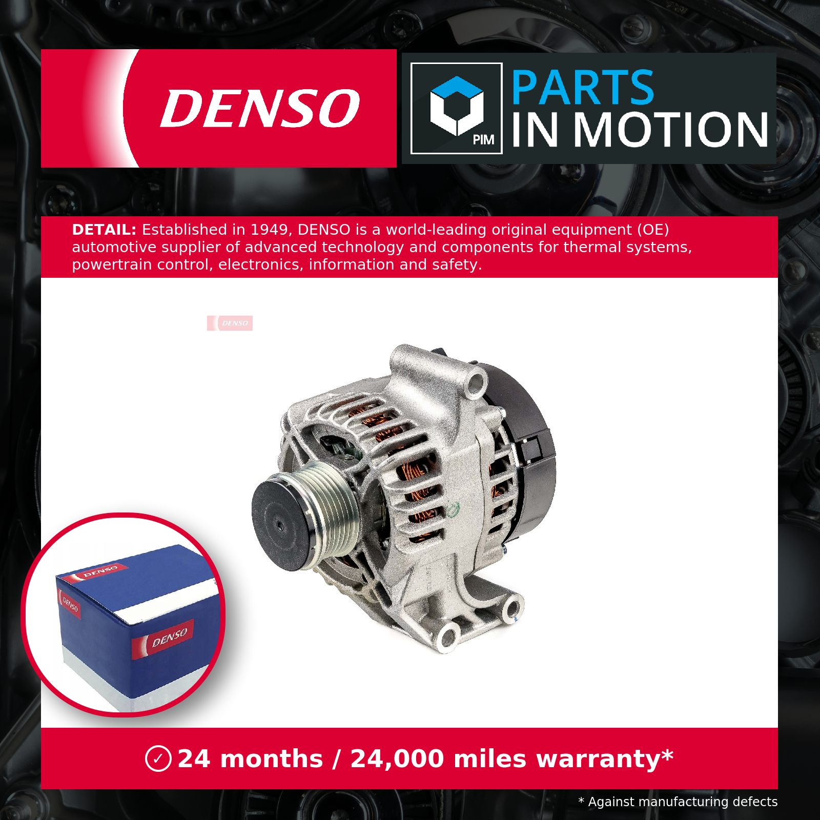Alternator Fits Opel Corsa Meriva Vauxhall Corsa Corsavan Meriva DENSO DAN584 - Image 5