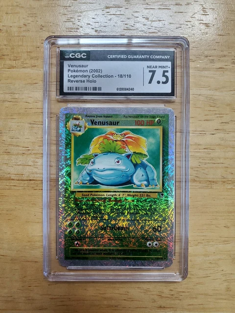 Pokemon CGC 7.5 NM+ 2002 Venusaur Legendary Reverse Holo Rare Card
