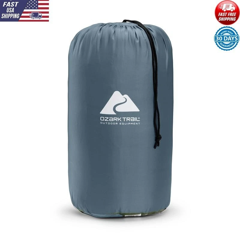 Flannel Lined Rectangle Sleeping Bag Lightweight Camping Comfort 50F 75x33 New