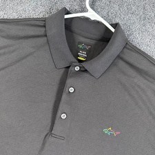 Greg Norman Play Dry Mens XL Gray Short Sleeve Golf Polo Shirt Shark Logo