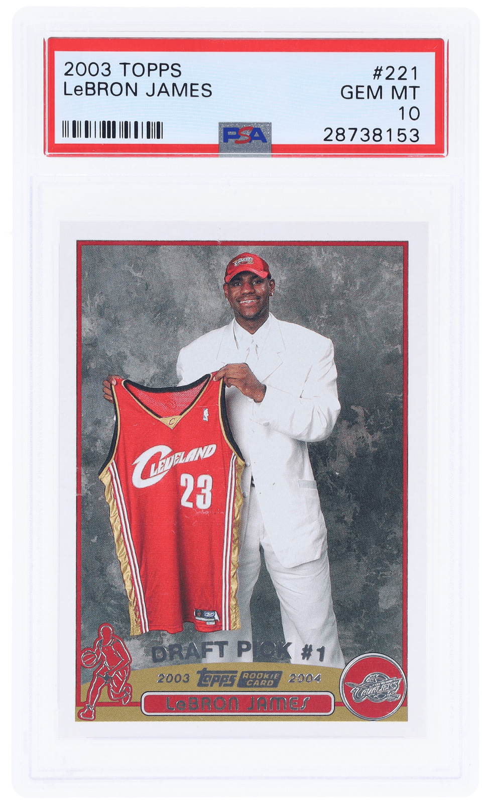 2003 Topps LeBron James #221 PSA 10 Rookie RC