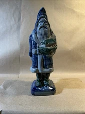 Vintage Rowe Pottery Works Salt Glaze Santa Clause Figure With Ark INV-JDJ71