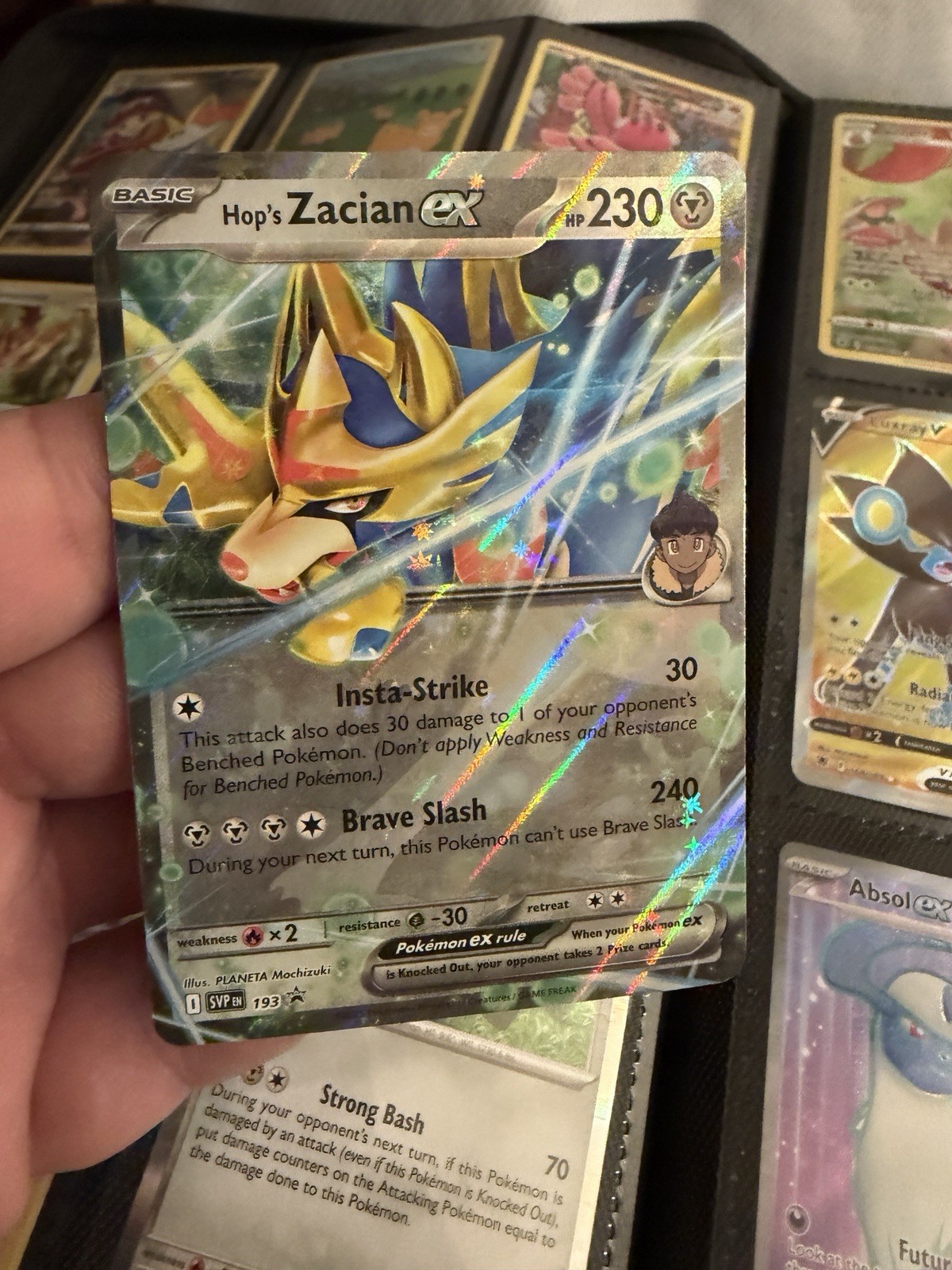 Hop's Zacian ex SVP 193 Black Star Promos Scarlet & Violet Holo Pokémon TCG Mint