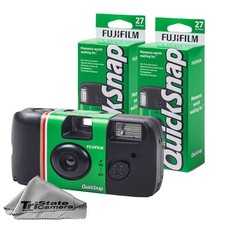 Fujifilm QuickSnap Flash 400 One-Time-Use Disposable Camera 2 Pack Cleaning Kit