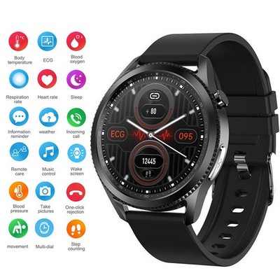 Men's ECG Watch Sleep Heart Rate Health Blood Pressure Blood Monitor Smart WatbW