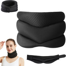 Neck Brace for Sleeping, Brace, Pain and Support, Adjustable Black