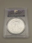 2024-P Silver Eagle With Star Privy PCGS MS70 First Day Issue David Hall Signed