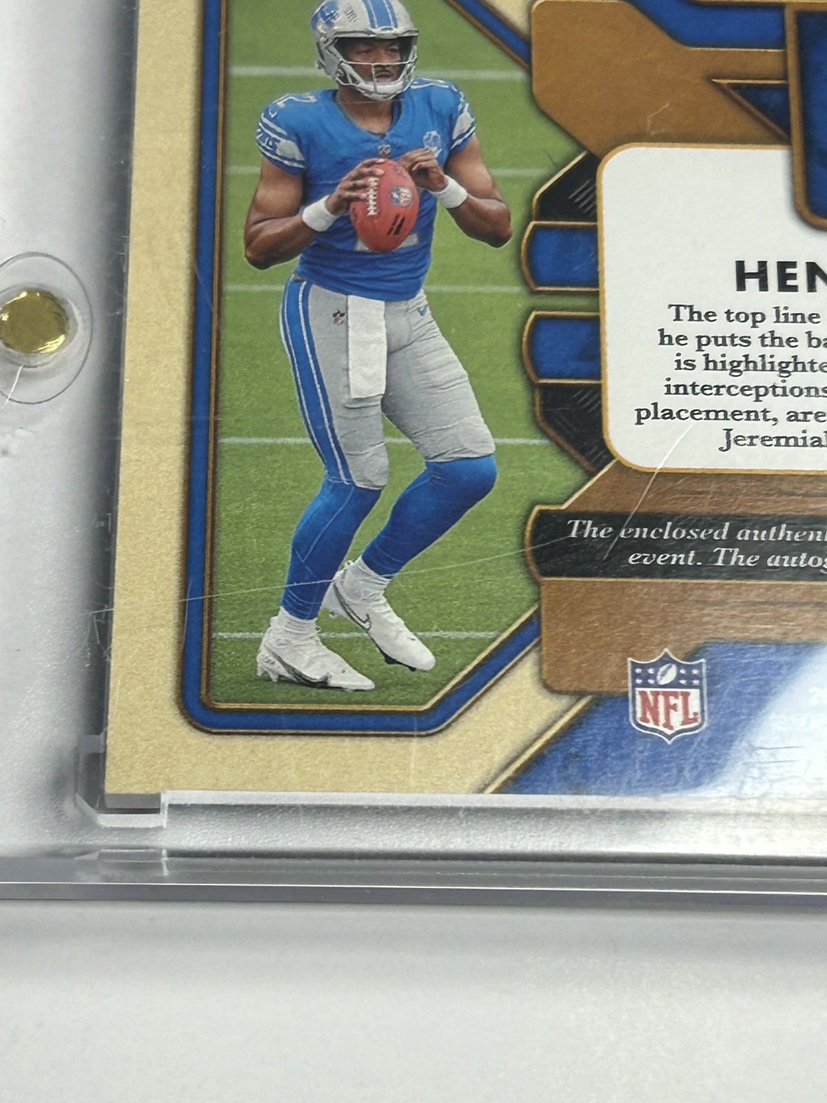 2023 Panini Gold Standard Hendon Hooker NFL Logoman Nike Swoosh Auto 1/1 view 14