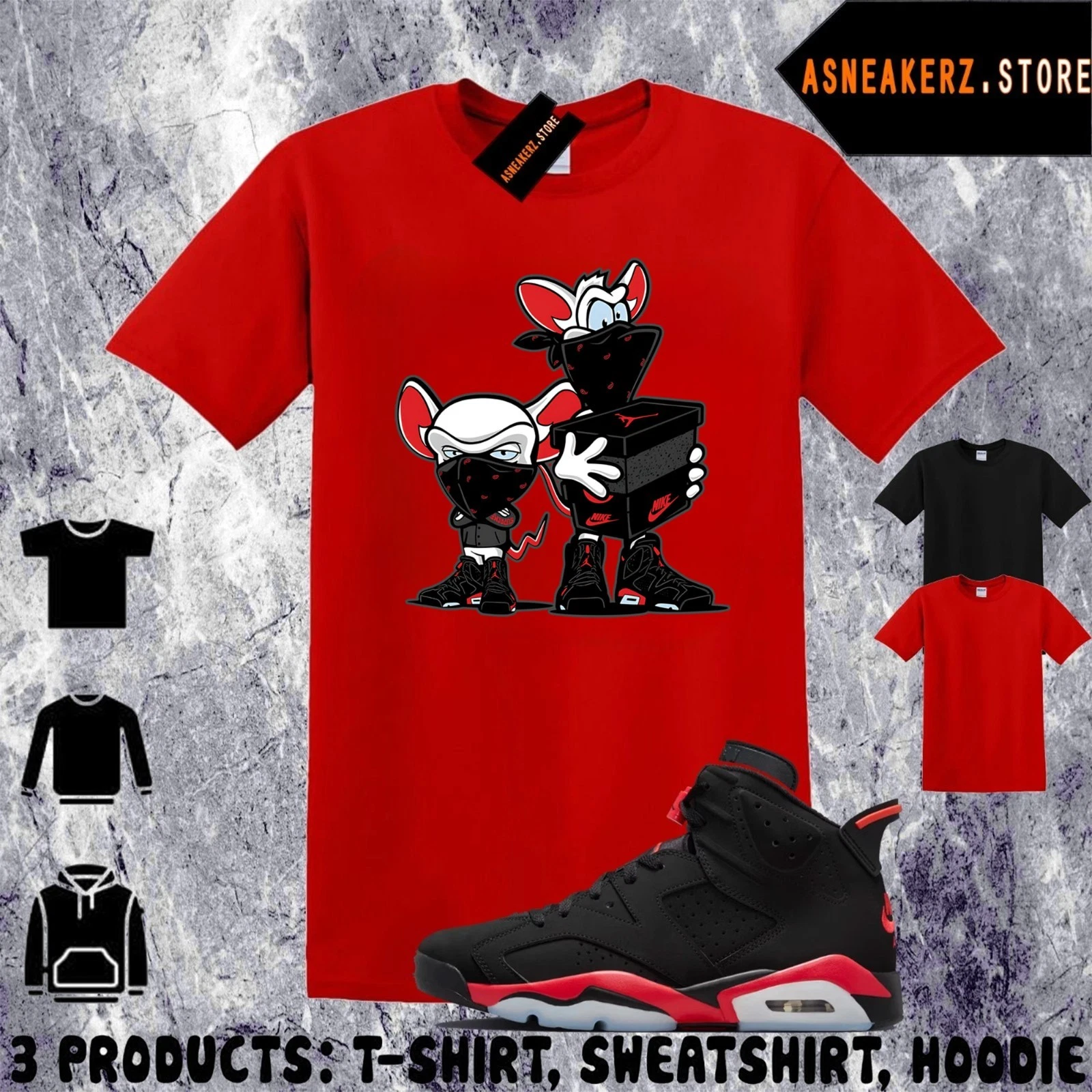 Tee Shirt Matching AJ 6 Infrared Salesman 2026 Match Sneaker Sneakerhead Heist