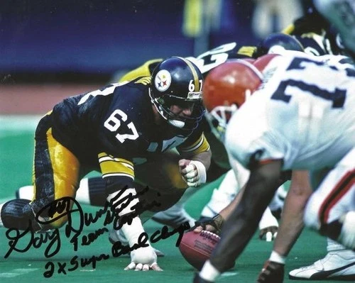 Signed 8x10 GARY DUNN "2X SB Champ" Pittsburgh Steelers Autographed photo  w/COA