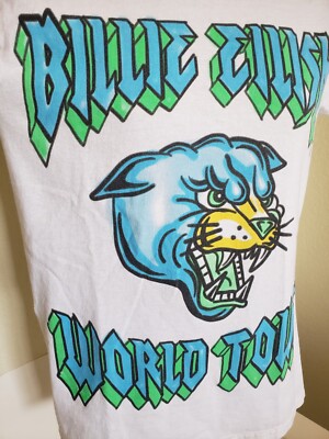 Billie Eilish 2019 World Tour Concert T-Shirt Double Sided w Dates