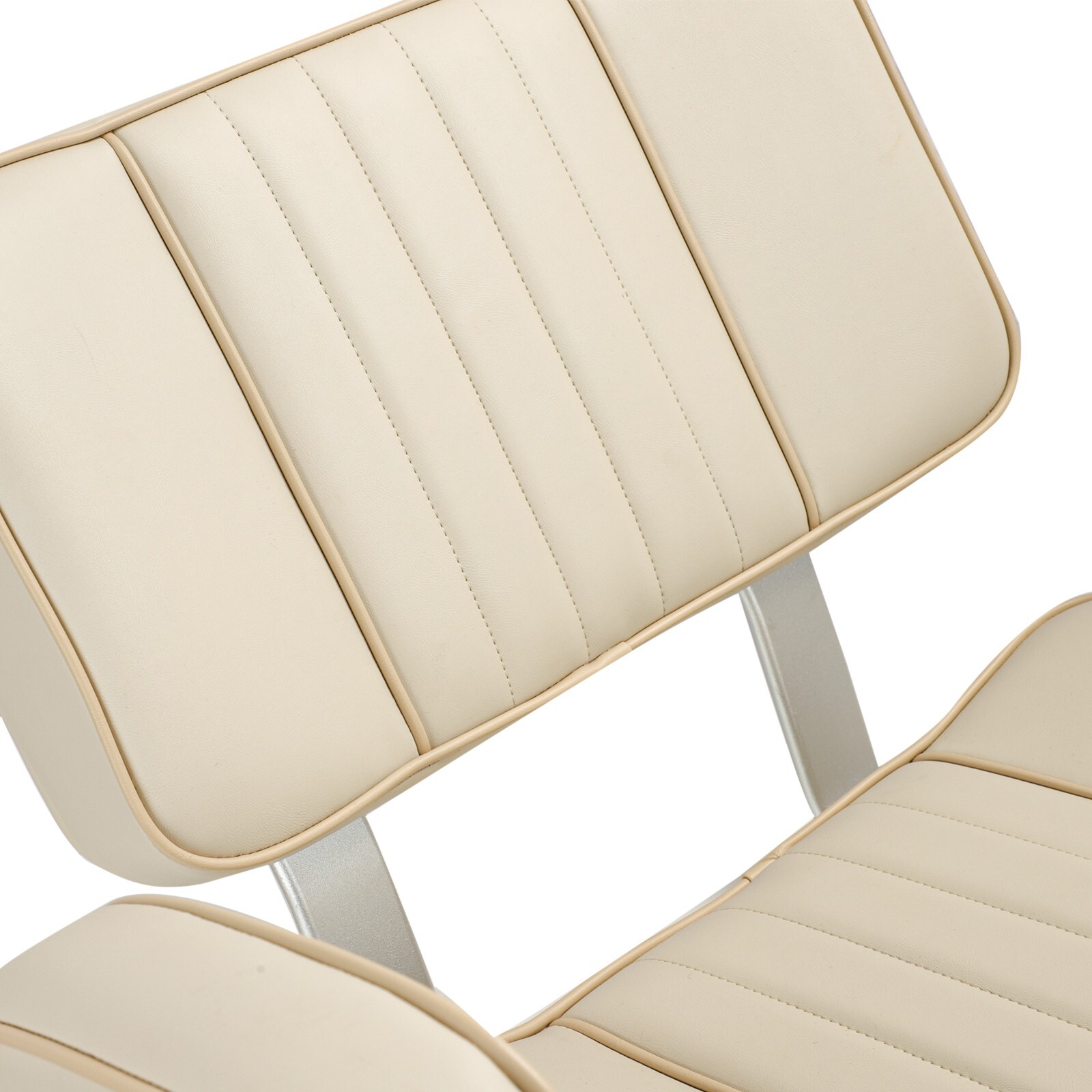 NORTHCAPTAIN Pontoon Captain Bucket Seat with Armrest,Ivory/Beige Piping