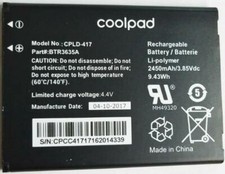 New OEM Original Genuine Coolpad CPLD-417 2450mAh Battery for Defiant 3632A