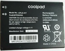 New OEM Original Genuine Coolpad CPLD-417 2450mAh Battery for Defiant 3632A