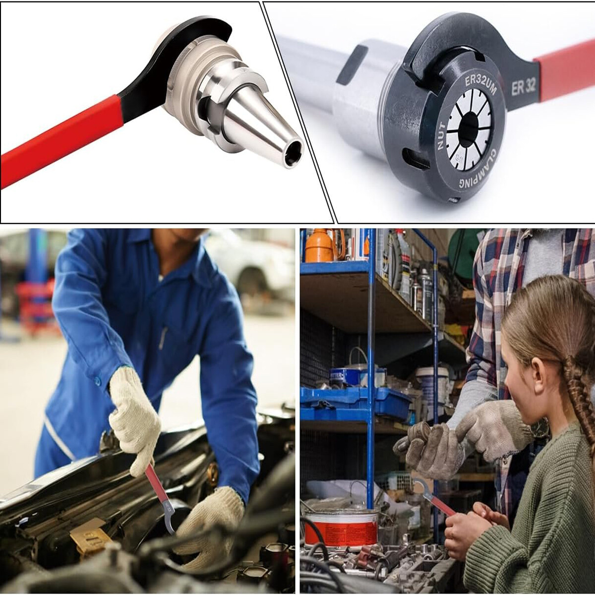 6Pcs Coilover Spanner Wrench Set, Coilover Wrench, C-Shape Spanner