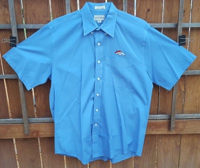 denver broncos dress shirt Signature Bar T-Shirt, Mens Size: M May Shrink Short Sleeve Broncos Dress Shirt