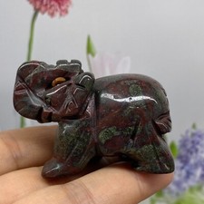 TOP 2” Piedra de sangre de dragón natural cuarzo elefante tallado a mano cristal Reiki 1 pieza