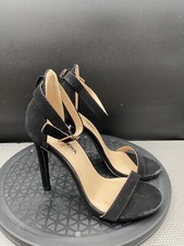Fashion Nova Womens Sandals Size 6 Black Strappy Open Toe Heels
