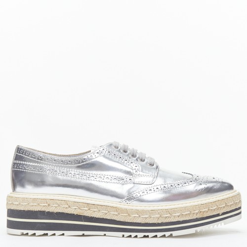 prada silver shoes