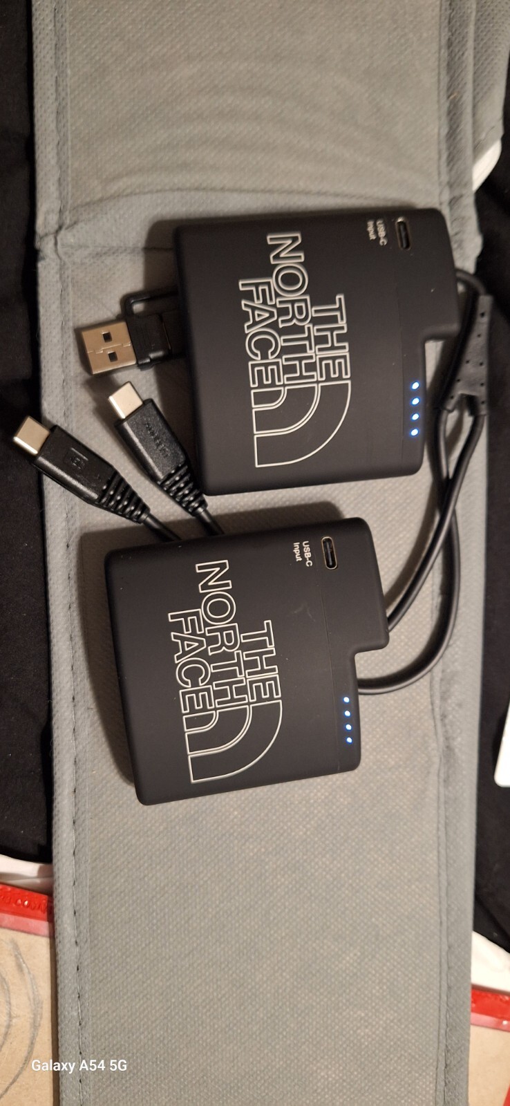 The North Face rechargeable batteries.  X2 . Type c to USB. Multi use-image