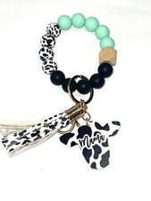 Acrylic beaded wristlet keychains for women
