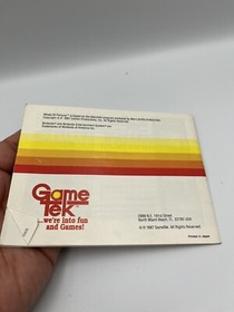 WHEEL OF FORTUNE NES Nintendo Original TENGEN Game + INSTRUCTIONS MANUAL Tested