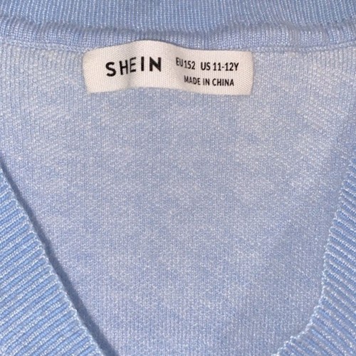 SHEIN blue checkered knit vest size 11-12 years - Picture 4 of 10