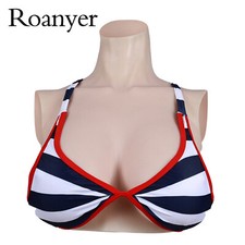 Roanyer Silicone BreastForm Fake Boob East West Shape for Crossdresser DragQueen