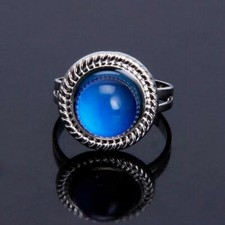 Magic Stone Mood Ring Adjustable Women Temperature Change Color Oval Jewelry 