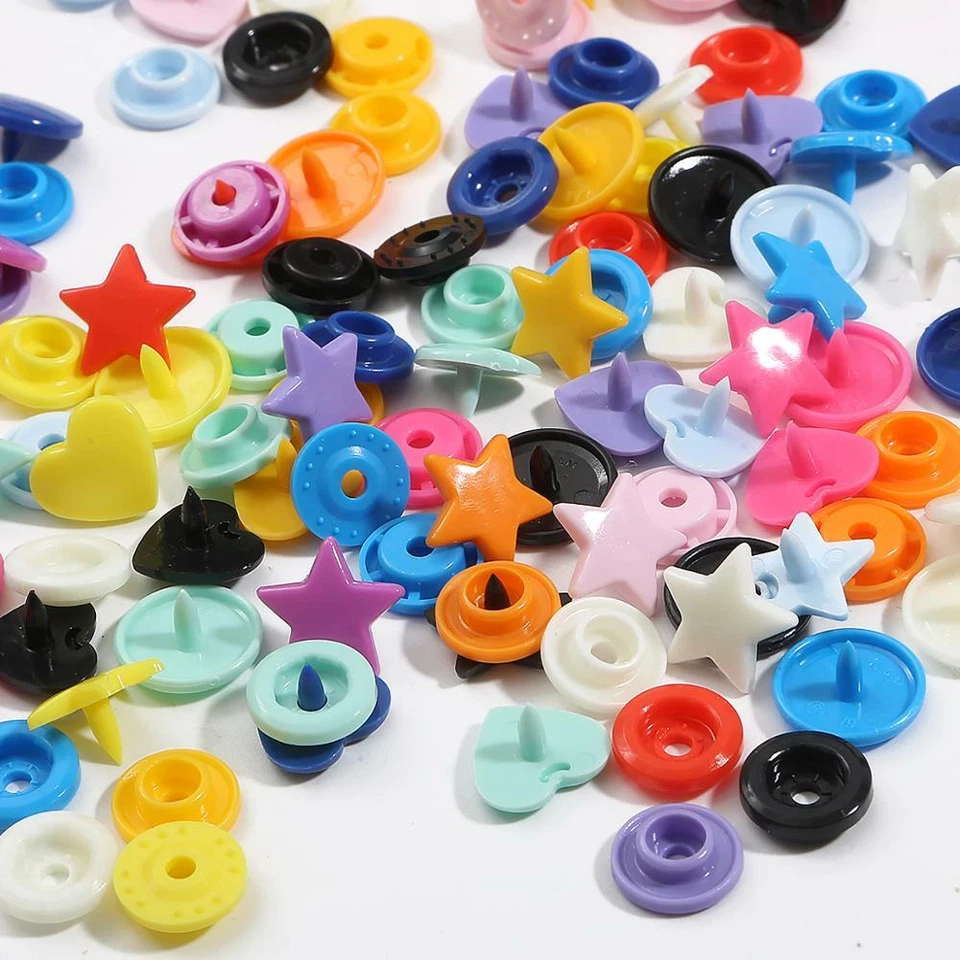 Heart Shape Plastic Snap Fasteners Snap Baby Clothing Accessories - Image 4 of 4