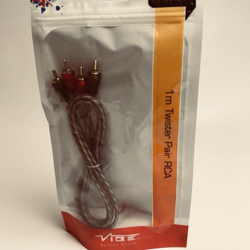 Vibe 1M Twister Par RCA Extremos de Níquel Flexible Amplificador Cable Cables Audio Coche - Imagen 3 de 7