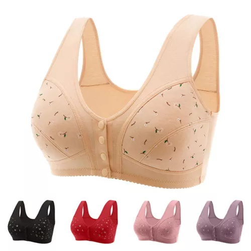Daisy Bras for Older Women Bra Comfortable Convenient Front Button Fashion