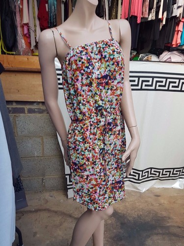 Mystic Collection Summer Dress Tunic flower multi colour 44 bust UK 12 - Picture 3 of 7