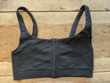Victoria's Secret Black Logo MEDIUM Unlined Square Neck Bralette Bra NEW