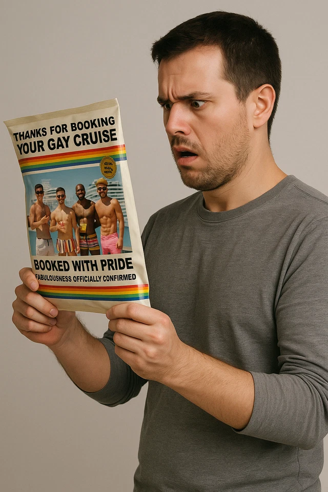 PACK de 3 sobres de broma de crucero gay - ¡Sobres de burbujas jumbo de doble cara! Foto 4 de 4