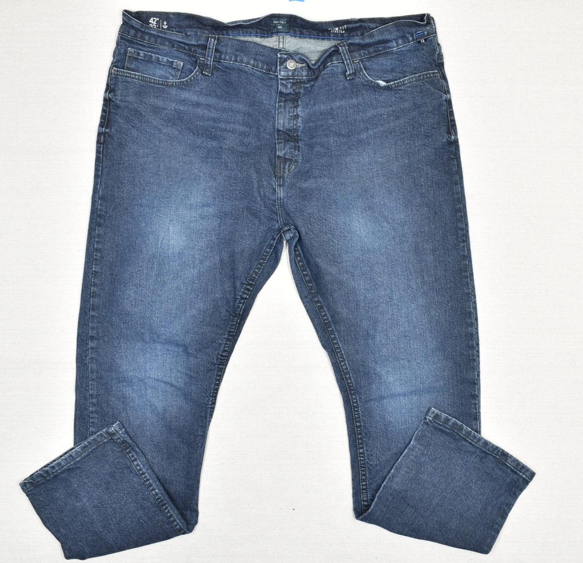 Nautica Men's Jeans Cotton Blend Blue Size 42x32 Slim Straight