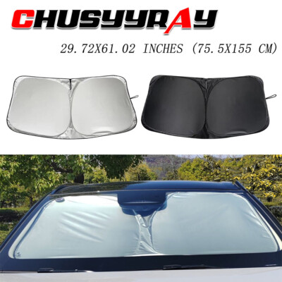 Authentic Nissan Black Sunshade – Universal Windshield UV Protector, Reversible - View #4